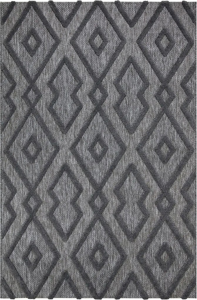 Covor 58594A, 80x150 cm, forma dreptunghiulara, polipropilena, gri ant