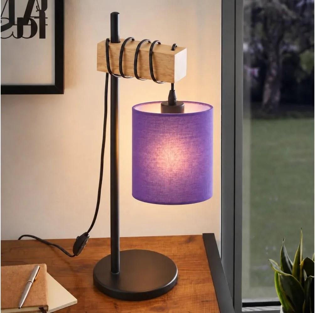 BRILAGI - Lampă de masă NUBILA 1xE27/40W/230V maro/neagră/violetă