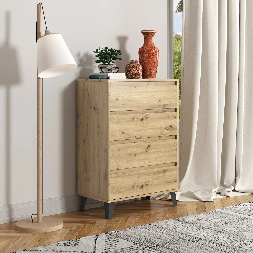 Comoda BOGAN 4S70, stejar Artisan