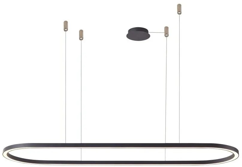 Lustra LED XXL suspendata design modern ELENA 150 DIMM BK