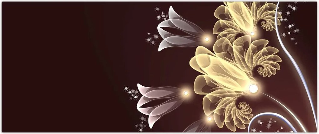 Tablou - Flori strălucitoare (120x50 cm)