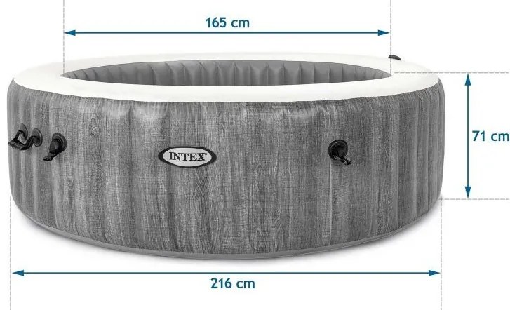 Jacuzzi gonflabil cu hidromasaj și control Wi-Fi 6 osôb