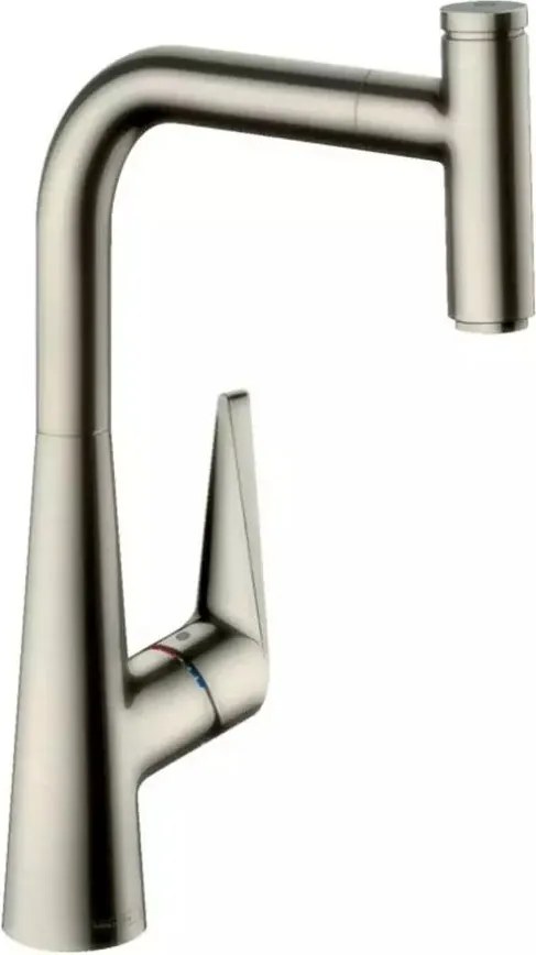 Baterie bucatarie cu dus extractibil crom periat Hansgrohe Talis M51 300 cu 1 jet