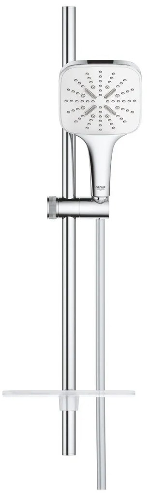 Set de dus Grohe Rainshower 130 SmartActive Cube, 3 jeturi, moon white-  26584LS0