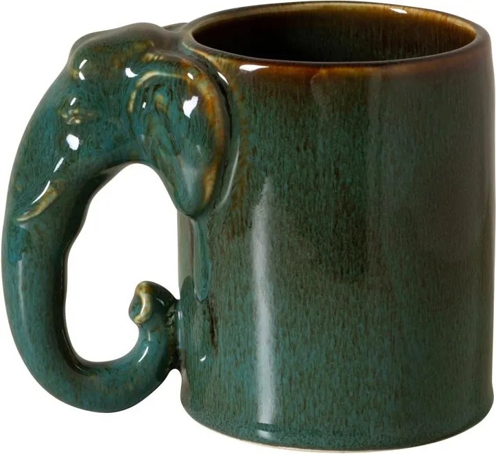 Cana din ceramica cu detaliu decorativ , "Elephant"