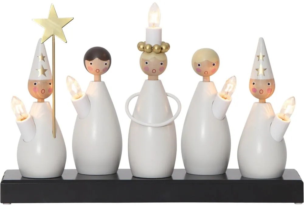 Decorațiune luminoasă alb-negru cu alimentare la priză Luciakör – Star Trading