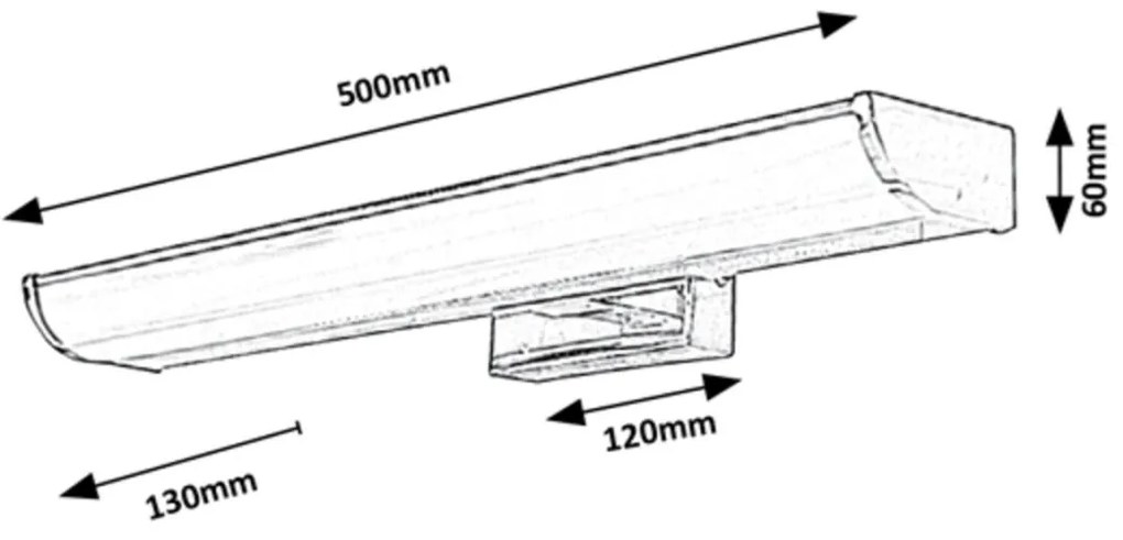 Aplica LED de perete / oglinda pentru baie IP44 Evron 50cm