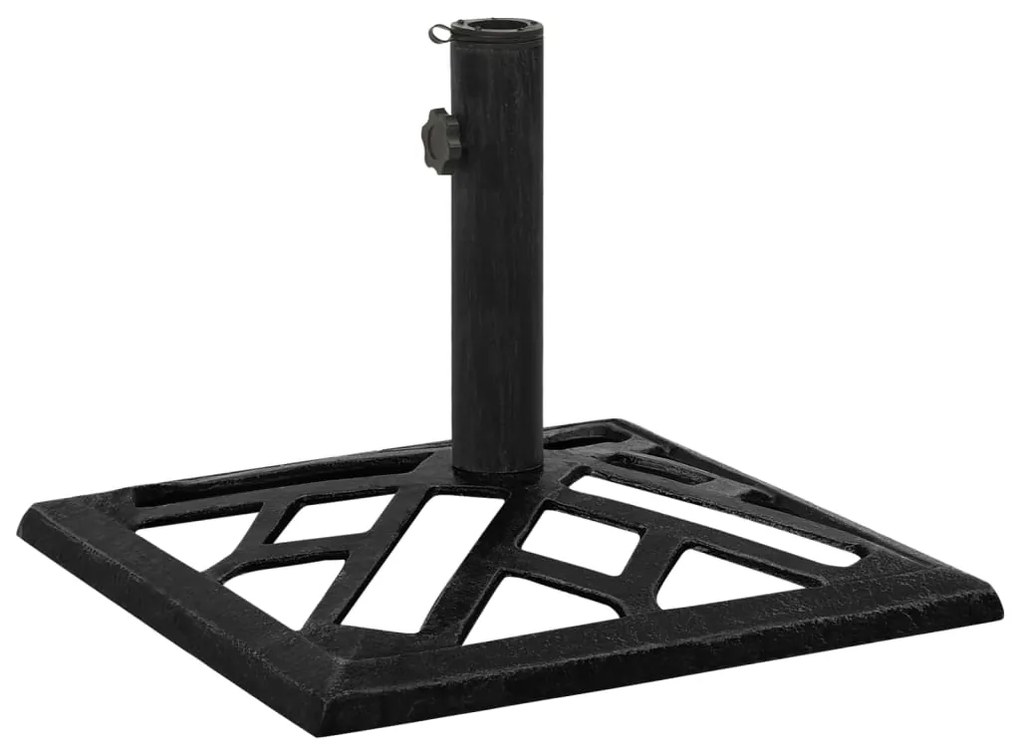 vidaXL Bază de umbrelă, negru, 44x44x31, fontă