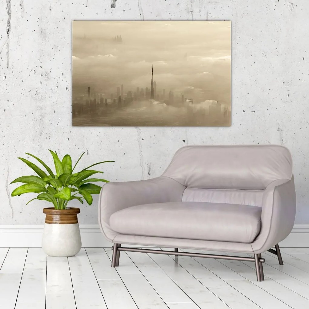 Tablou - Oraș în nori (90x60 cm)