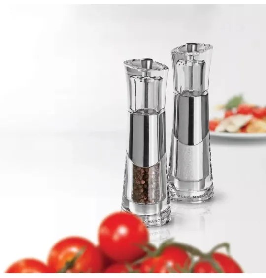 Cole&Mason - Set 2 râșnițe sare și piper BOBBI, 18,5 cm