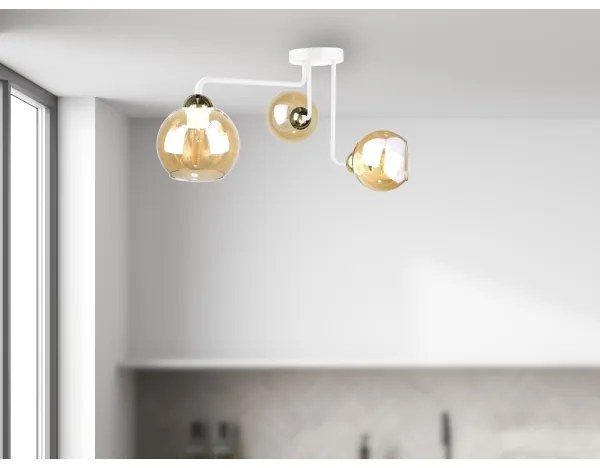 Lustră aplicată MONDE WHITE 3xE27/60W/230V