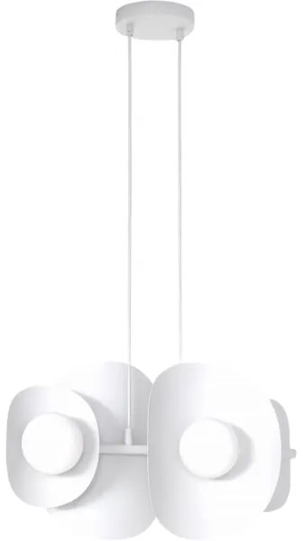 Lustră suspendată ELEMENTI pe cablu 4xG9/8W/230V, albă