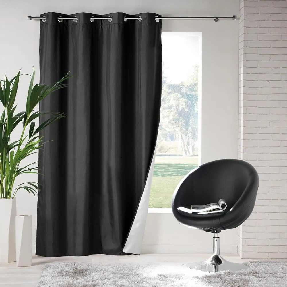 Draperie neagră termoizolantă 140x260 cm Icemount – douceur d'intérieur