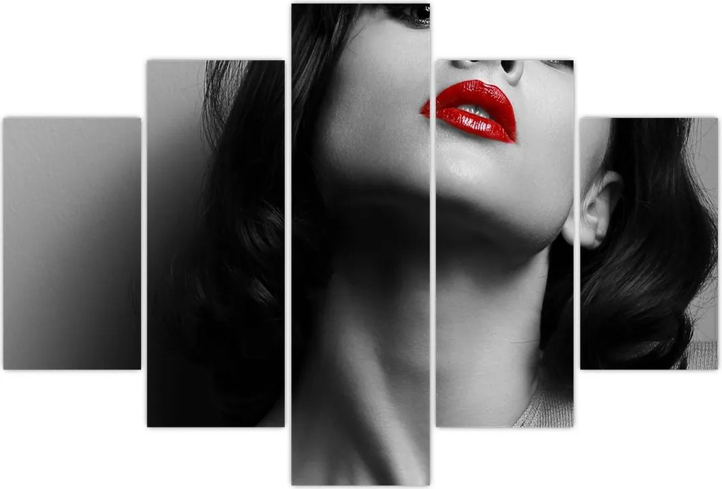 Tablou - Portretul unei femei cu ruj roșu (150x105 cm)
