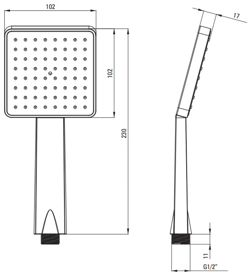 Para dus patrata culoare negru Deante Boro