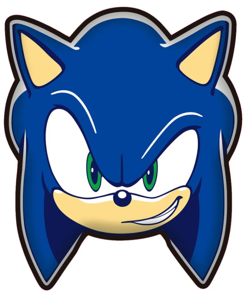 Sonic Ariciul Smirk pernă de formă, pernă decorativă 29x35 cm