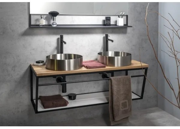 Sapho - Lavoar pentru blat AURUM Ø 38 cm, inox periat