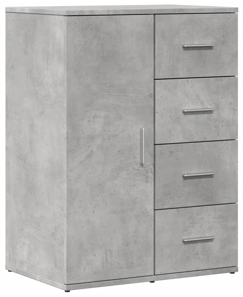 840537 vidaXL Servantă, gri beton, 59x39x80 cm, lemn compozit