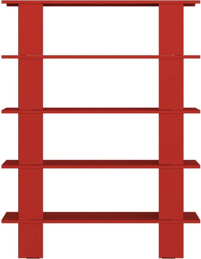 Bibliotecă roșie din metal 120x156x37 cm Hes – noo.ma