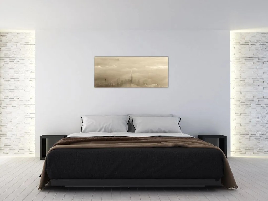 Tablou - Oraș în nori (120x50 cm)