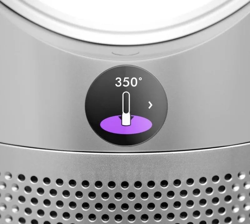 Purificator si racitor de aer Dyson PC2 De-NOx TP12 Wh/Gd, 40W, 40 m², 10 viteze, Oscilatie, HEPA, MyDyson™, Wi-Fi, LCD, Control vocal, Mod automat, Alb/Auriu