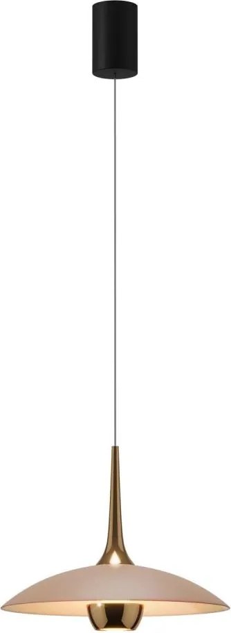 MAXLIGHT P0674 - lustră LED suspendată pe cablu MANUKA LED/12W/230V Ø 28 cm auriu/bej