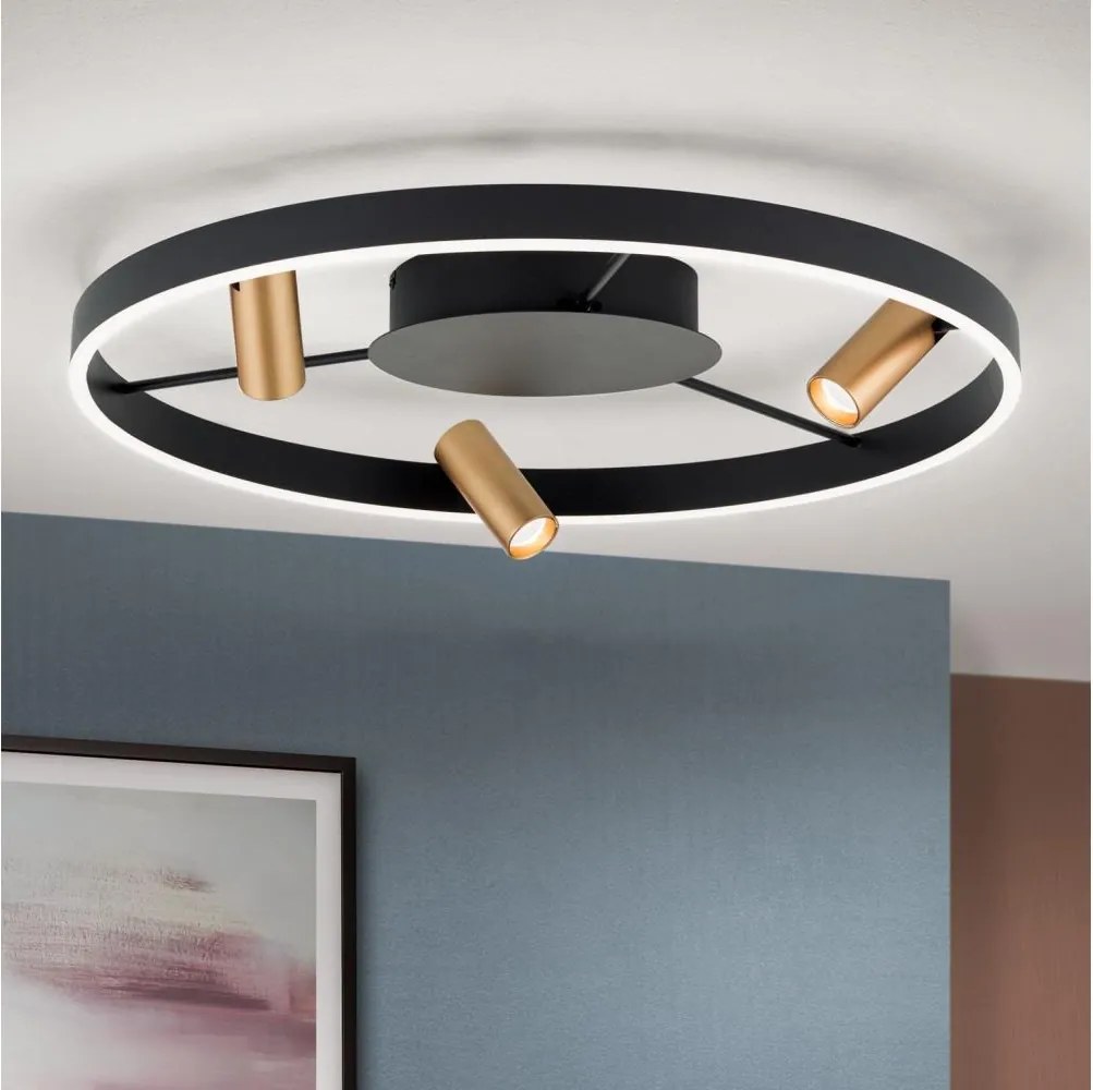 Orion DL 7-686/3-LED Plafonieră LED dimabilă BERLIN LED/50W/230V negru/auriu