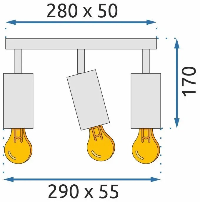 Plafonieră modernă cu spoturi luminoase 6