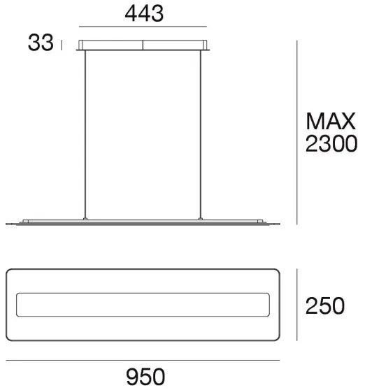 Lustră LED pe cablu ANTILE LED/45W/230V CRI 90 alb Linea Light 8936
