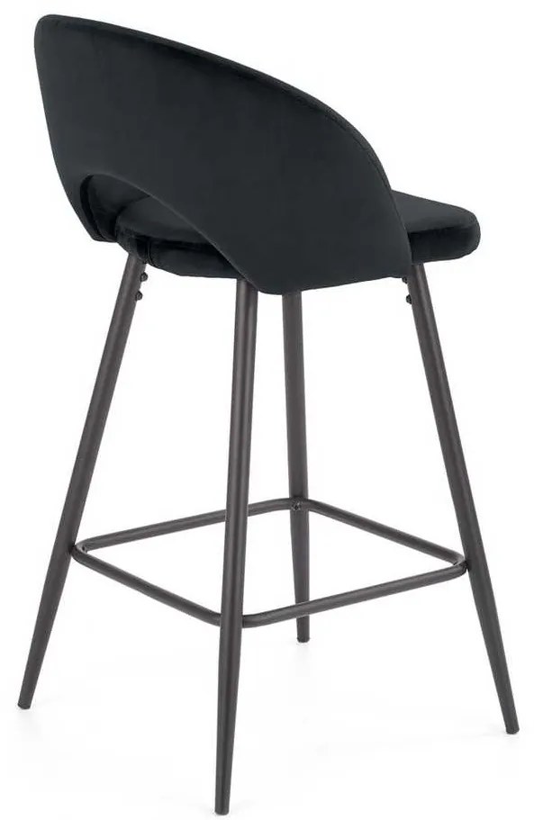 Scaun de bar Barnes, negru
