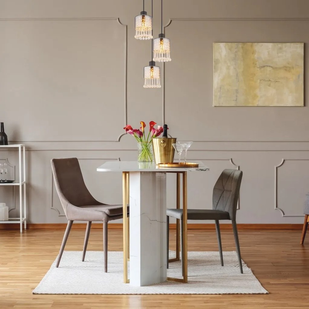 Lustra 3L design modern Hendry negru