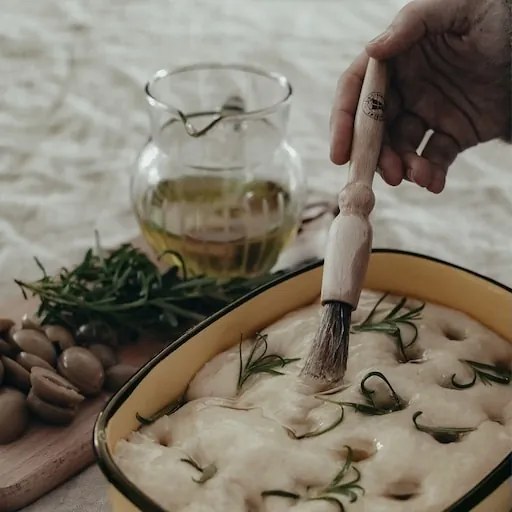 Pensulă de patiserie din lemn de fag certificat FSC și peri naturali de porc, natur, 18,5 cm, „Bread Brush Round"
