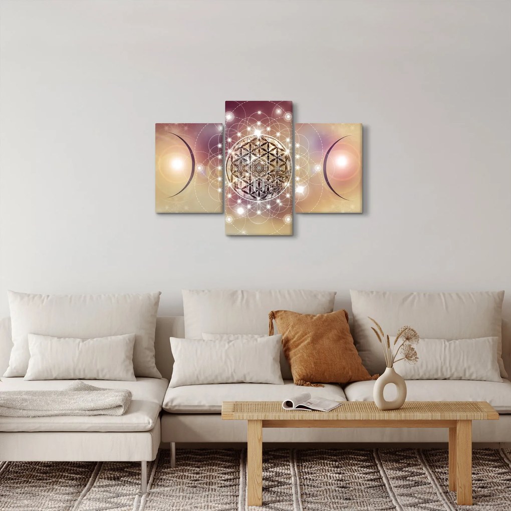 Tablou - Mandala cu elemente (90x60 cm)
