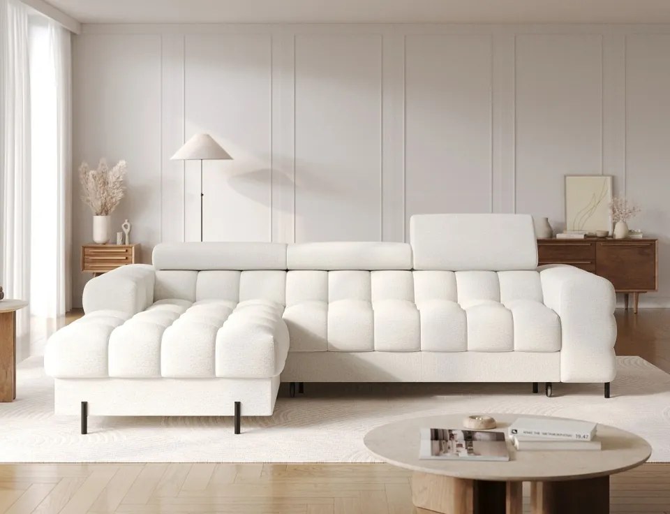 Coltar extensibil cu spatiu pentru depozitare, 285x181x93 cm, Felro L, Eltap (Culoare: Verde / Amore 35)