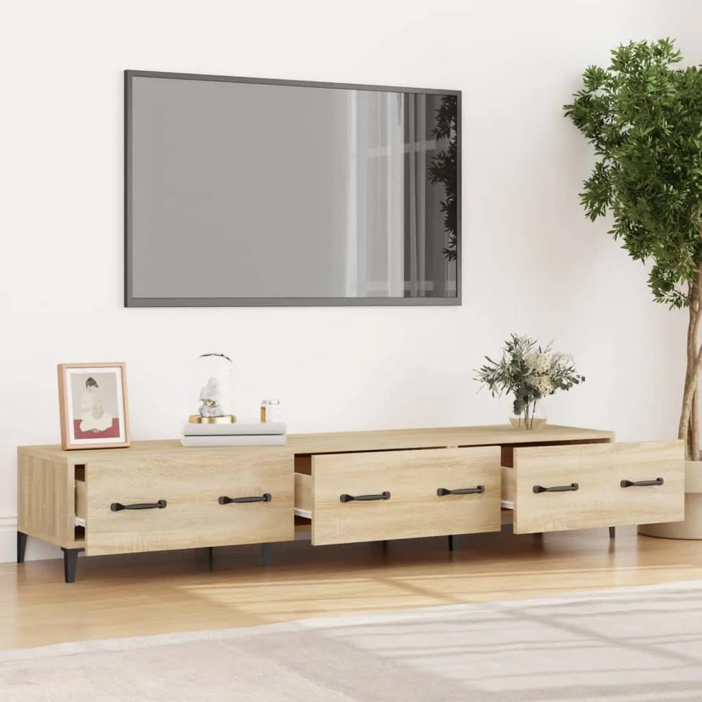 Comoda TV, stejar sonoma, 150x34,5x30 cm, lemn prelucrat Stejar sonoma, 1