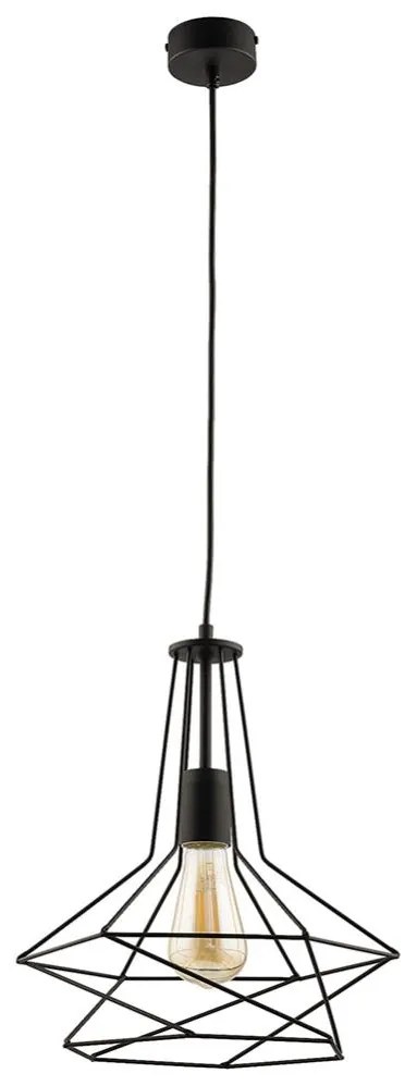 Jupiter 1658 - Lustră pe cablu ORO 1xE27/60W/230V negru