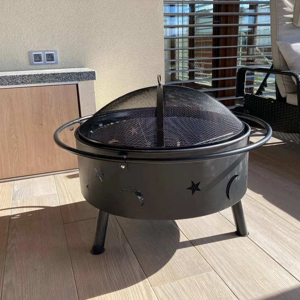 Vatră de grădină cu grătar Avenberg WILDFIRE