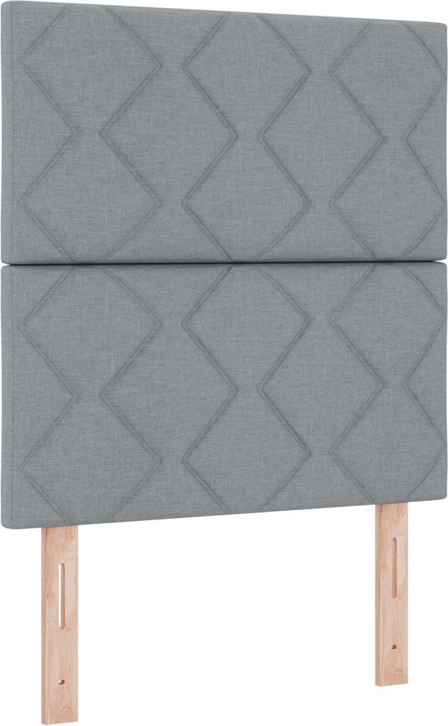 vidaXL Tăblie LED Gri deschis 80 cm țesătură