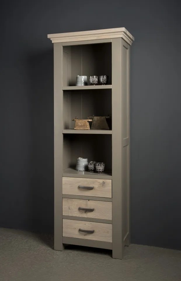 Biblioteca din stejar 70x195 cm bej