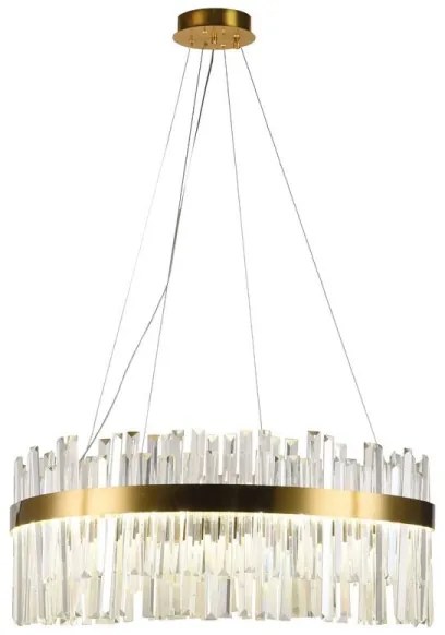 Lustră LED dimabilă pe cablu LED/110W/230V 3000-6500K auriu + telecomandă