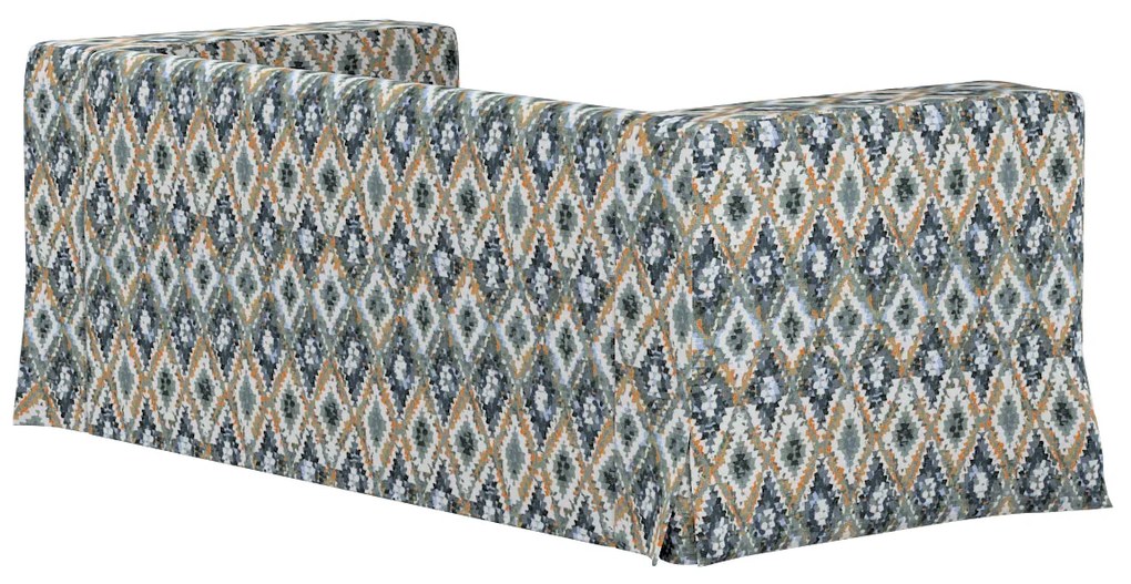 Husă canapea Klippan cu 2 locuri, lungă, cu pliuri contrastante