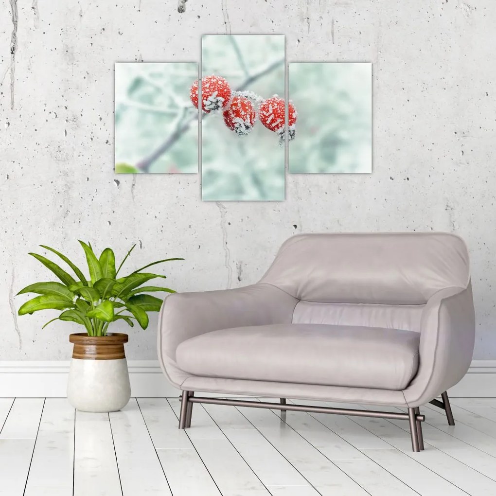 Tablou cu măcieșe înghețate (90x60 cm)