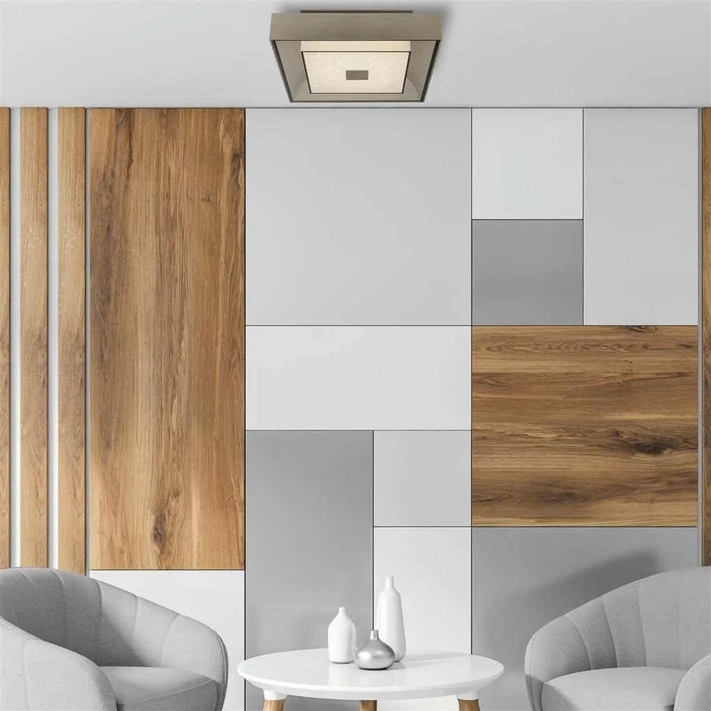 Plafoniera eleganta design modern Rhea LED argintiu