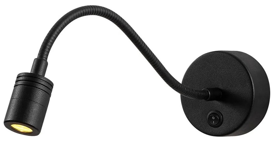 Aplică de perete neagră LED Reading – Opviq lights