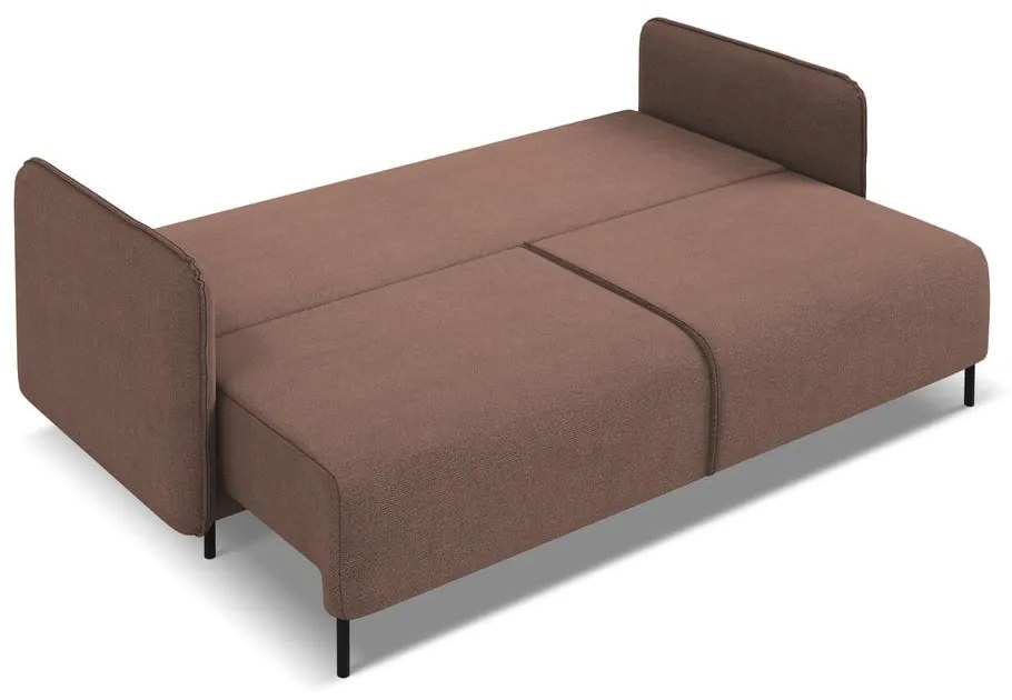 Canapea roz extensibilă/cu spațiu de depozitare 226 cm Luana – Makamii