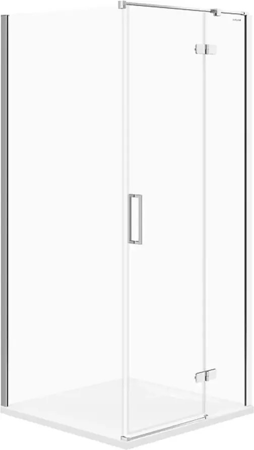 Cabina de dus patrata Cersanit Jota cu usa batanta dreapta 90x90 crom
