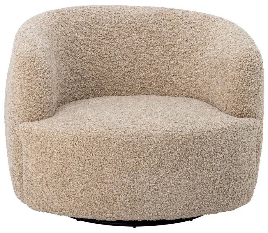 Fotoliu bej cu tapițerie din țesătură bouclé Bocca – Bloomingville