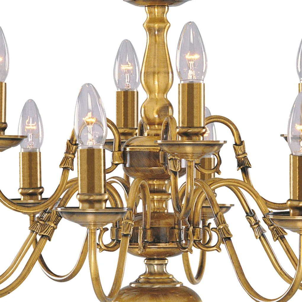 Candelabru casa scarii stil clasic Flemish alama 12L 1019-12AB SRT