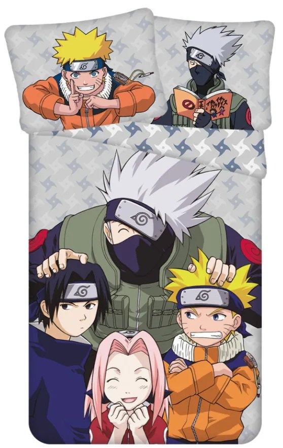 Naruto Grey set de lenjerie de pat 140×200cm, 70×90 cm