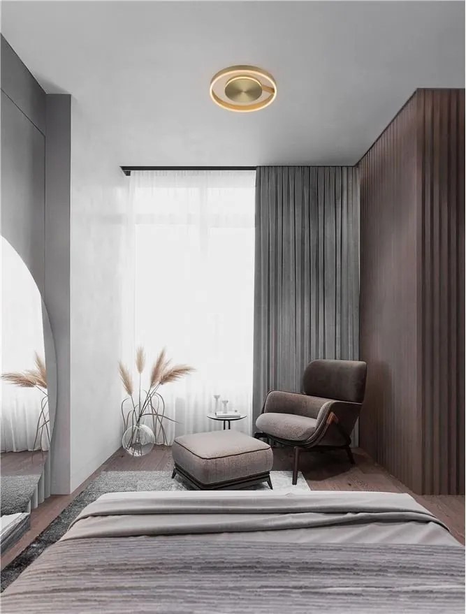 Lustra circulara aluminiu bronze LED CCT SIENA 40cm